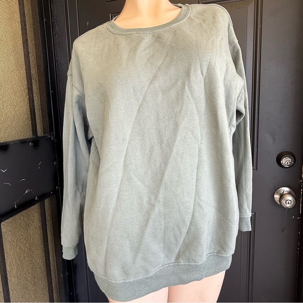 Elegant Olive Crew Neck Sweater